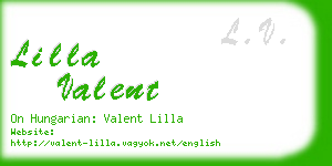 lilla valent business card